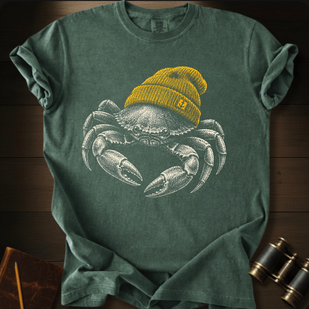 Crab With Beanie T-shirt