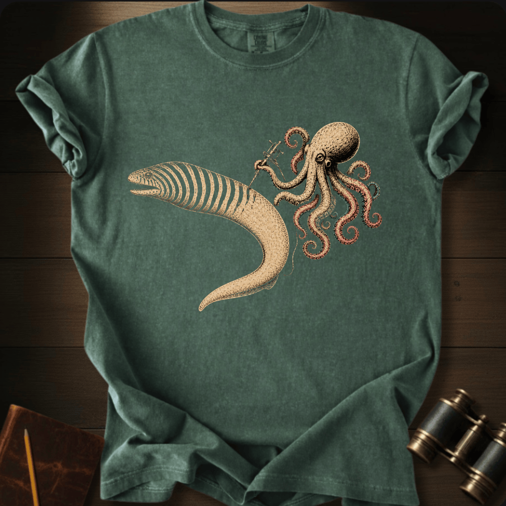 Zebra Moray Eel Tattoo T-shirt