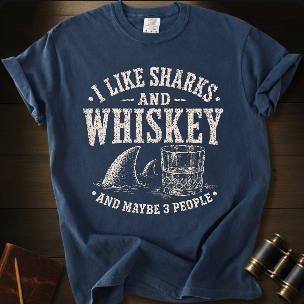 I Lile Sharks and Whiskey T-shirt