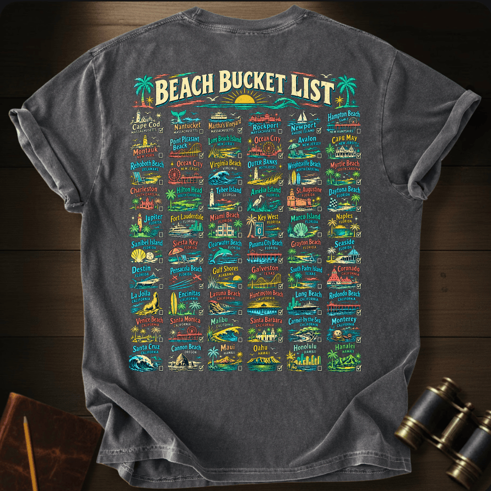 Beach Bucket List T-shirt