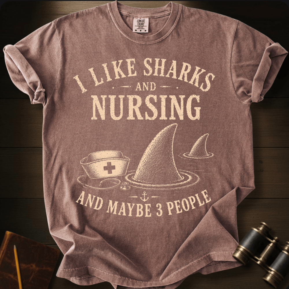 I Like Sharks and Nursing T-shirt