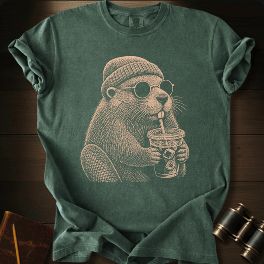 Beaver and Coffee - T-shirt
