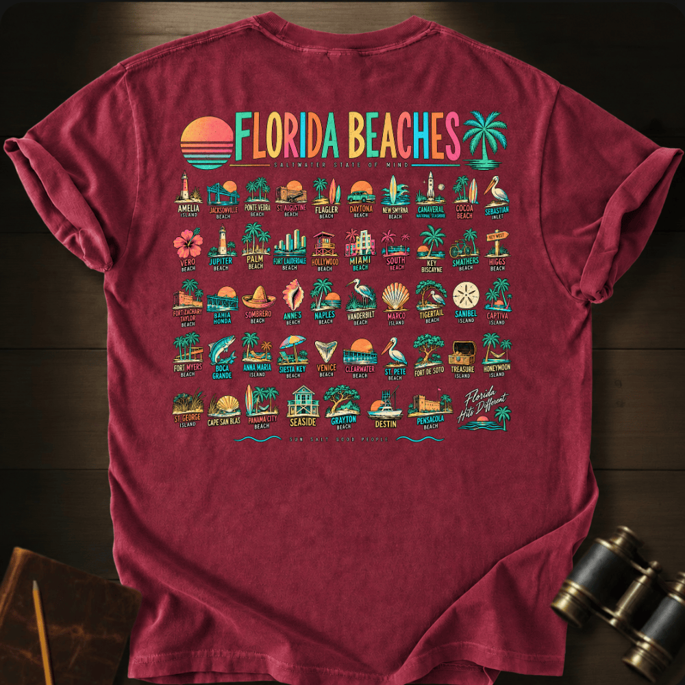 Florida Beaches Retro T-shirt