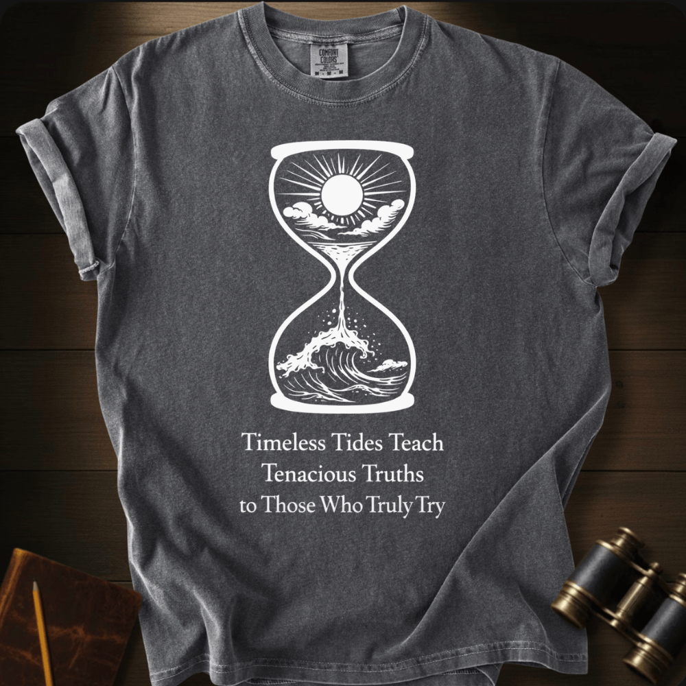 Timeless Tides ocean tide graphic on a Comfort Colors unisex tee – Full Sail Marine nautical apparel