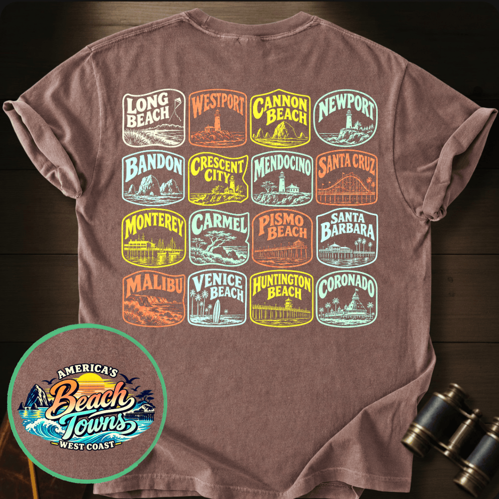 America´s West Coast Beaches T-shirt