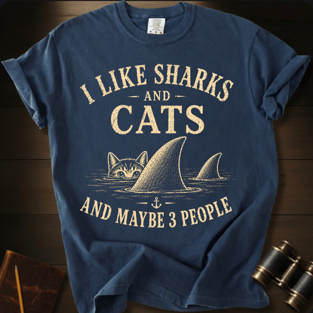 I Like Sharks and Cats T-shirt