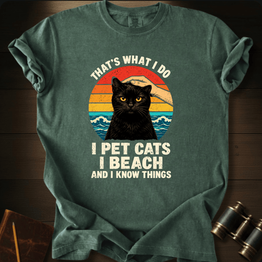 I Beach and Pet Cats - T-shirt