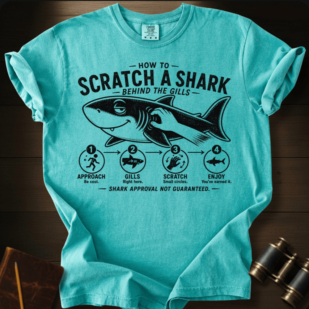 How to Scratch a Shark  T-shirt