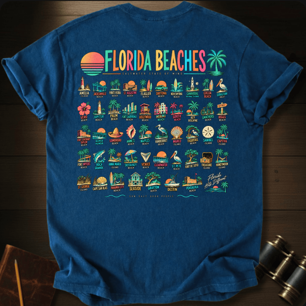 Florida Beaches Retro T-shirt
