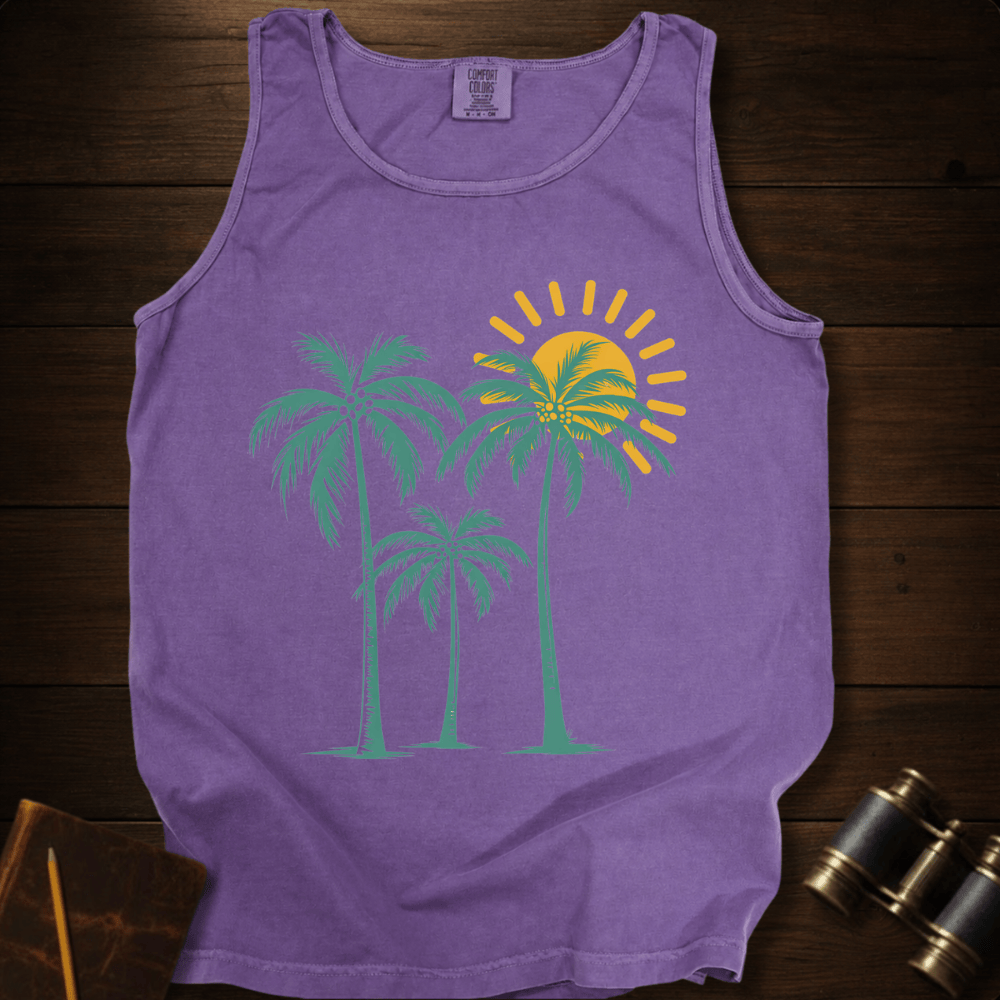 Palm Trees Sunrise Tank Top