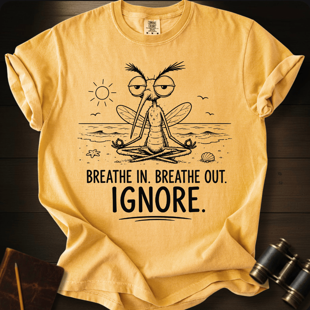 Breathe In Ignore ocean yoga graphic on a Comfort Colors unisex tee – Full Sail Marine nautical apparel