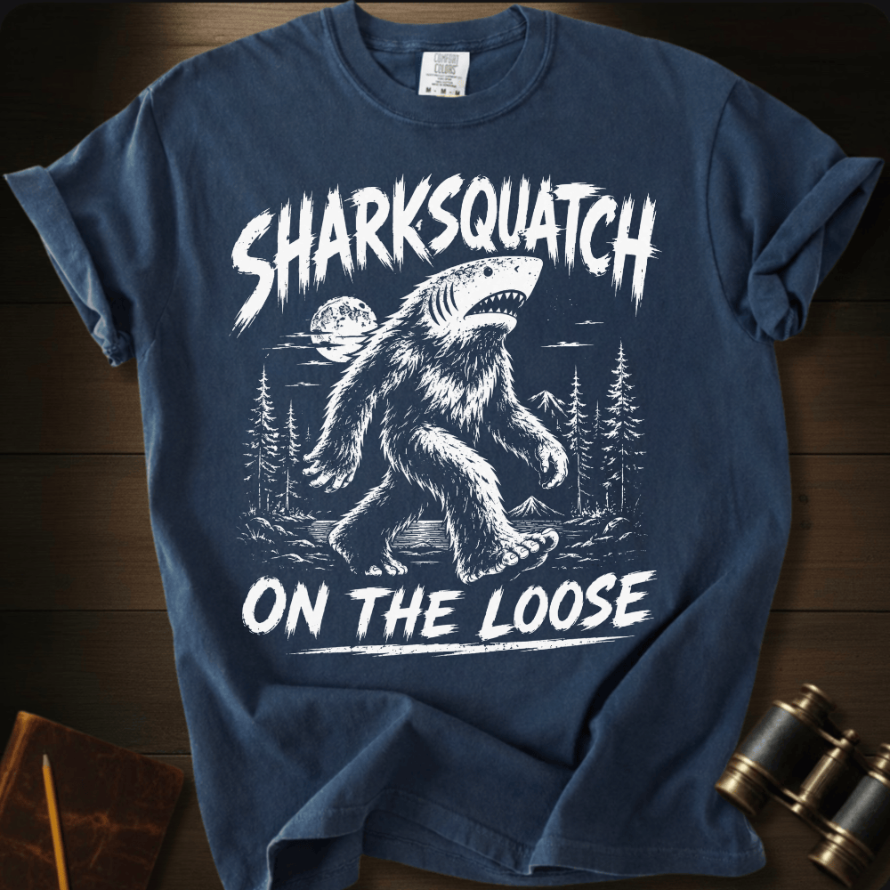 Sharksquatch On The Loose T-shirt