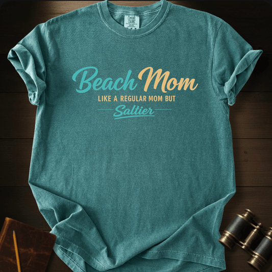 Beach Mom coastal graphic on a Comfort Colors t-shirt – Full Sail Marine beach apparel