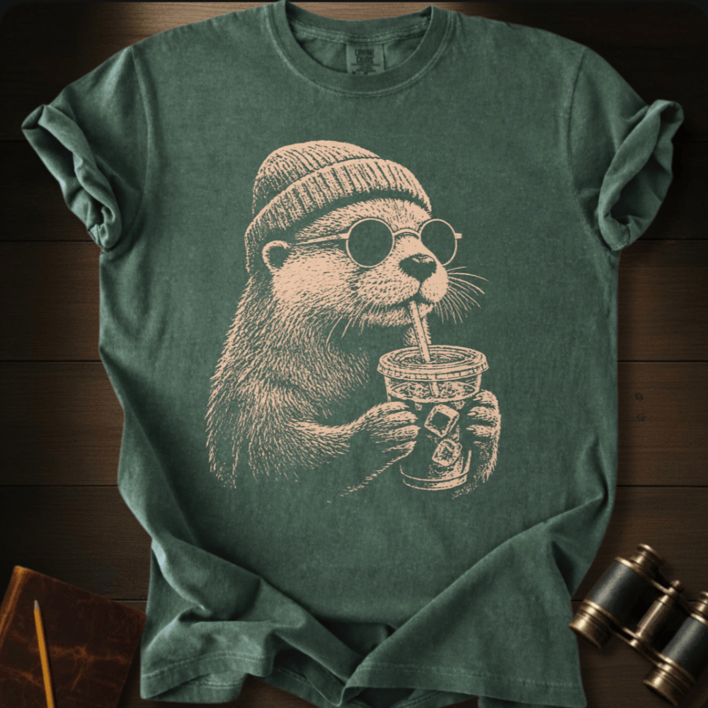 Otter and Coffee - T-shirt
