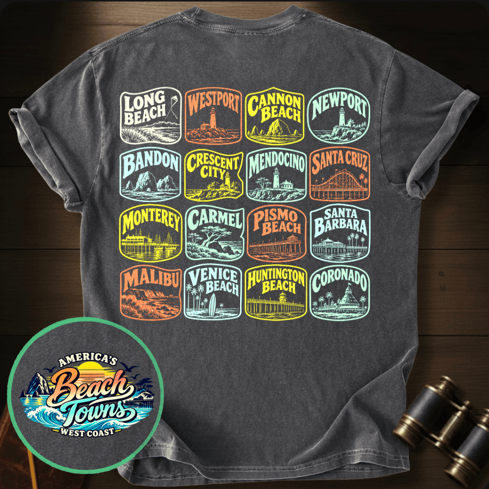 America´s West Coast Beaches T-shirt