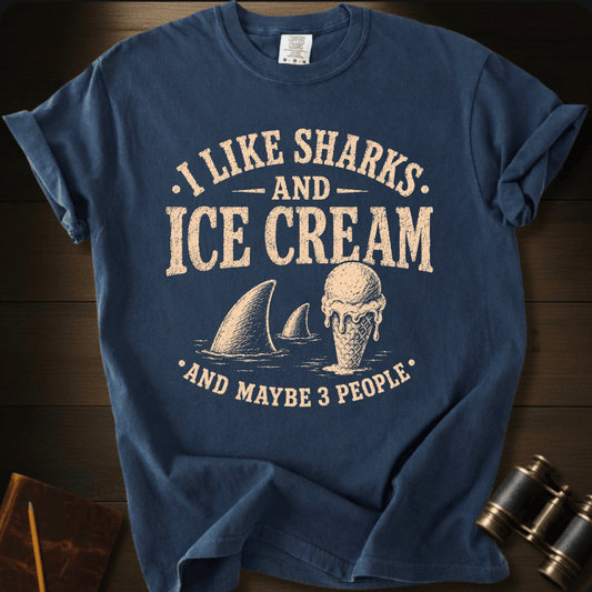 I Like Sharks and Ice Cream T-shirt
