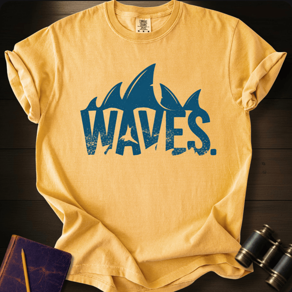 Waves ocean graphic on a Comfort Colors t-shirt – Full Sail Marine coastal apparel