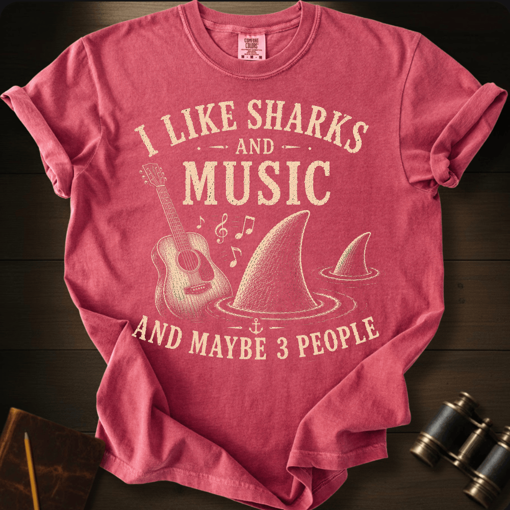 I Like Sharks and Music T-shirt
