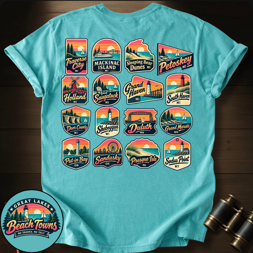 Great Lakes Beach Towns T-shirt