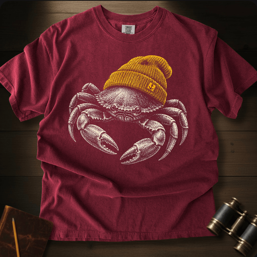 Crab With Beanie T-shirt