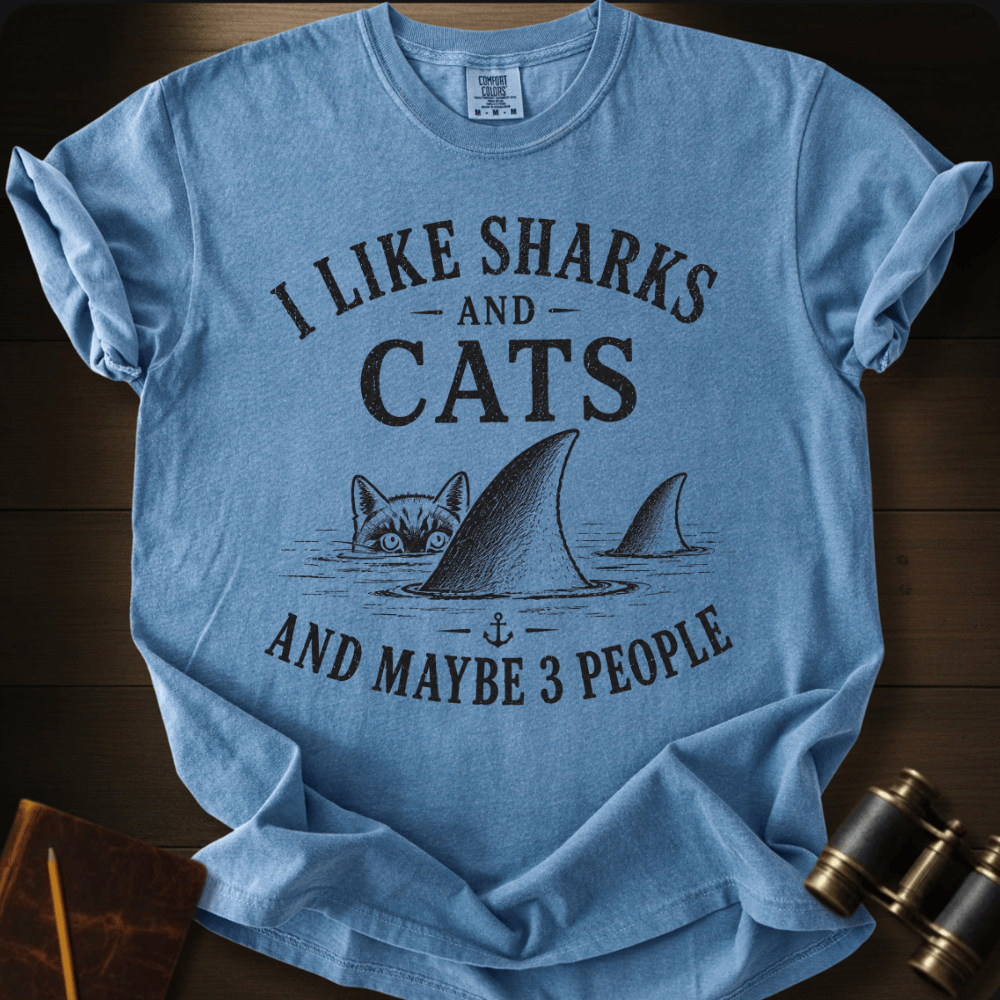 I Like Sharks and Cats T-shirt