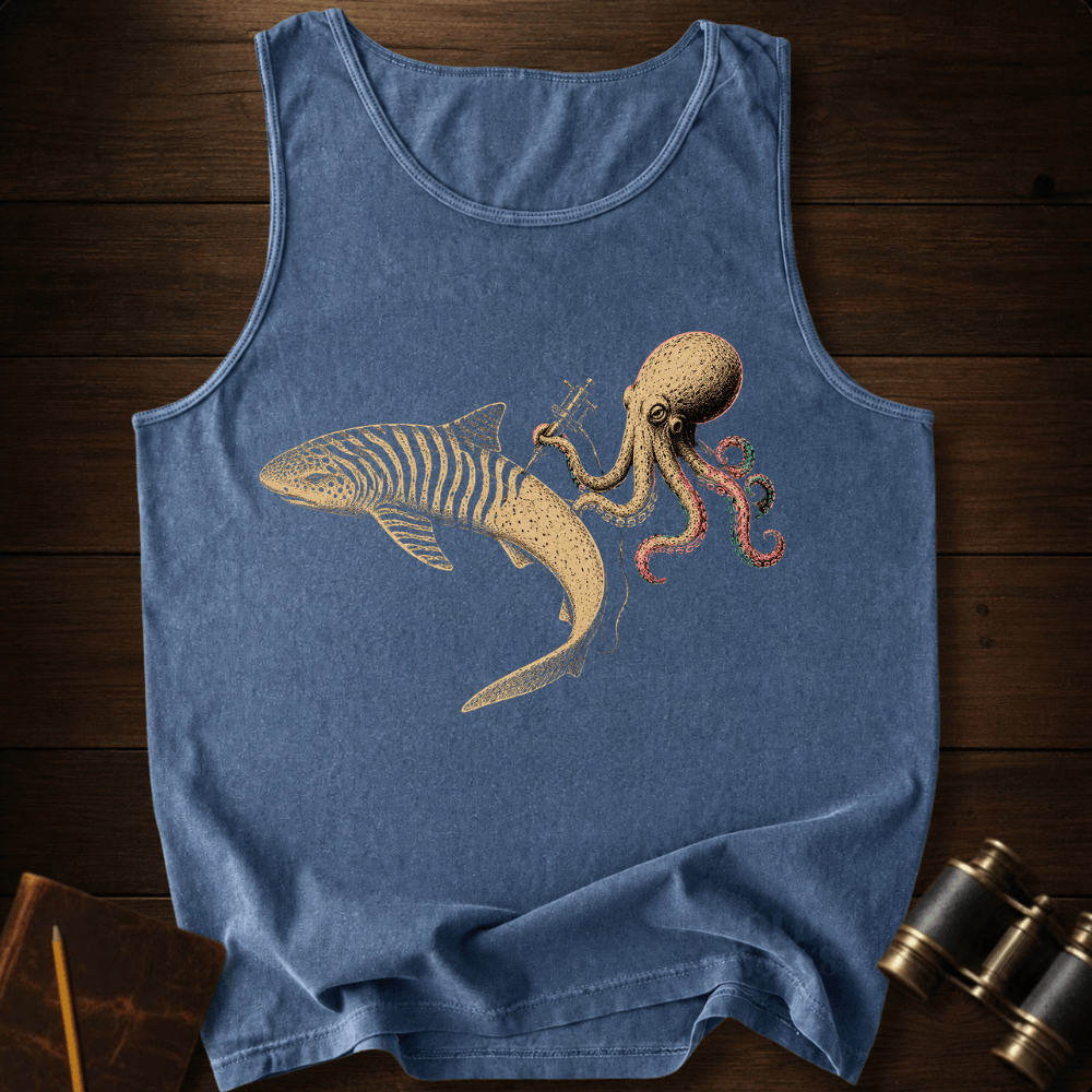 Shark Zebra Tattoo Tank Top