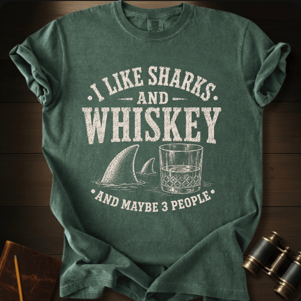 I Lile Sharks and Whiskey T-shirt