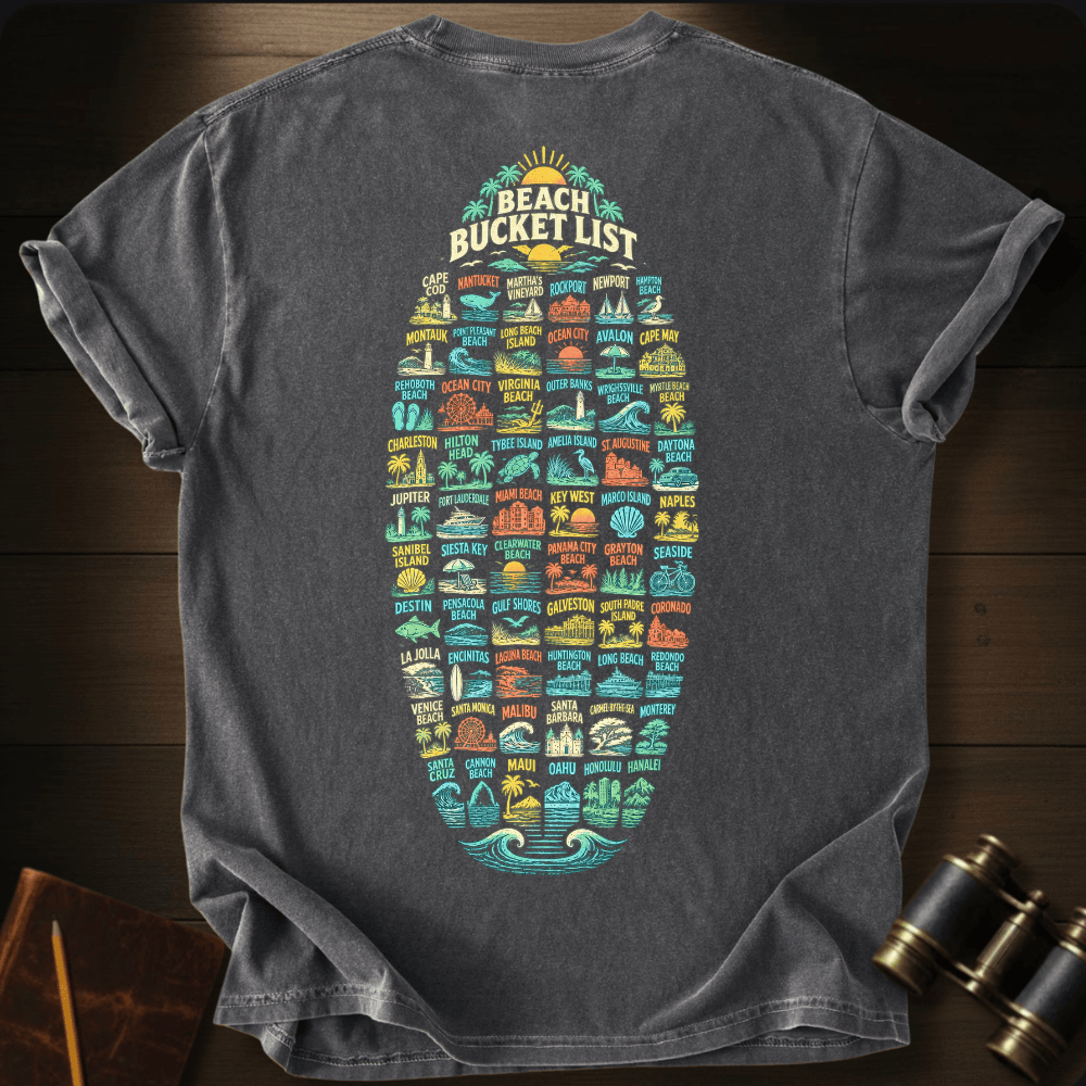 The Beach Bucket List T-shirt