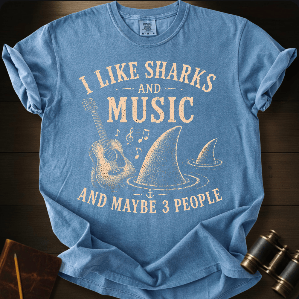 I Like Sharks and Music T-shirt
