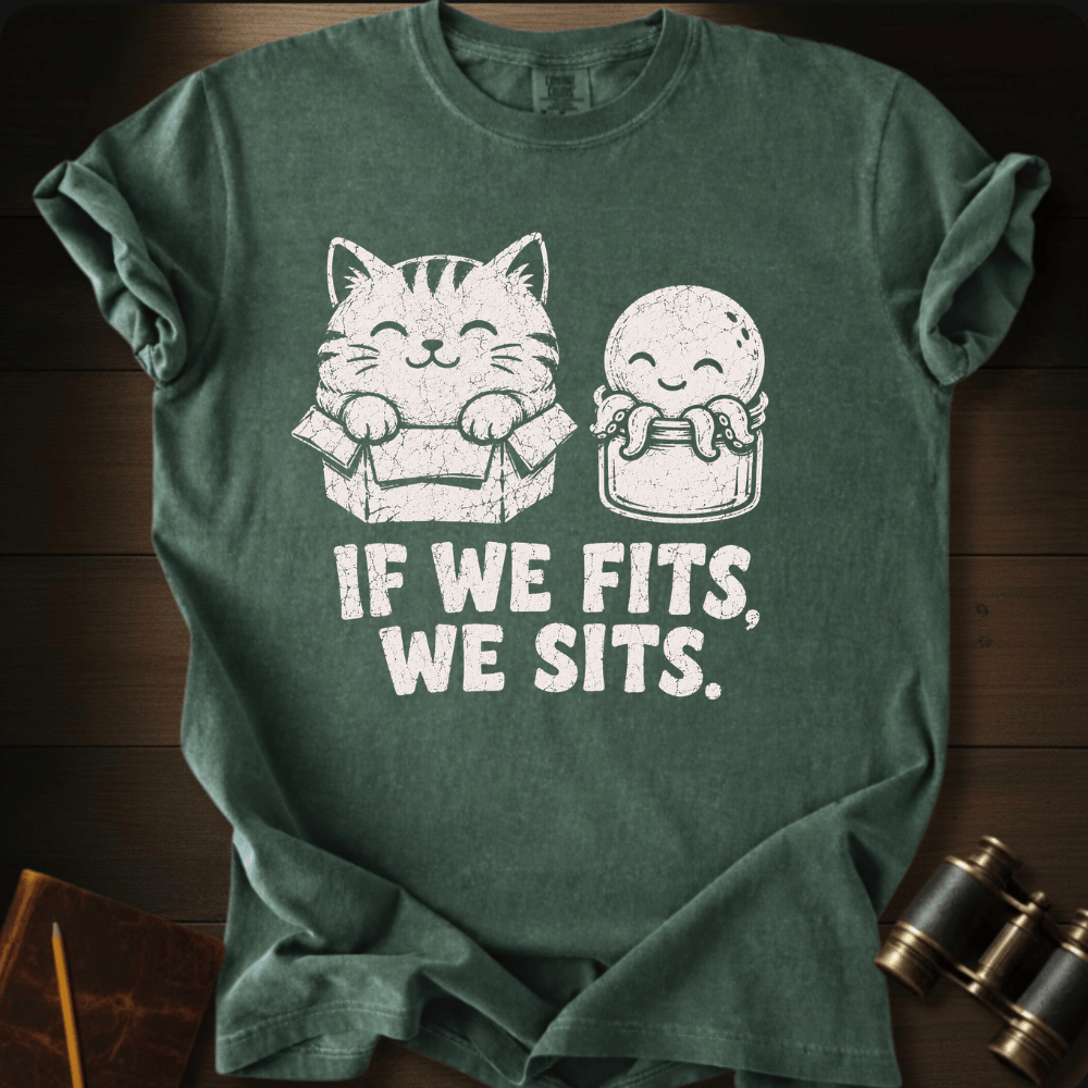 If we Fits We Sits T-shirt
