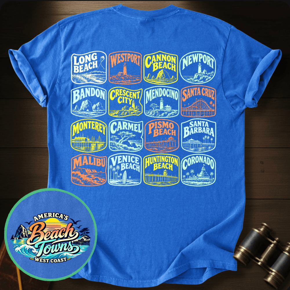 America´s West Coast Beaches T-shirt