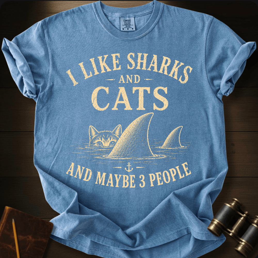 I Like Sharks and Cats T-shirt