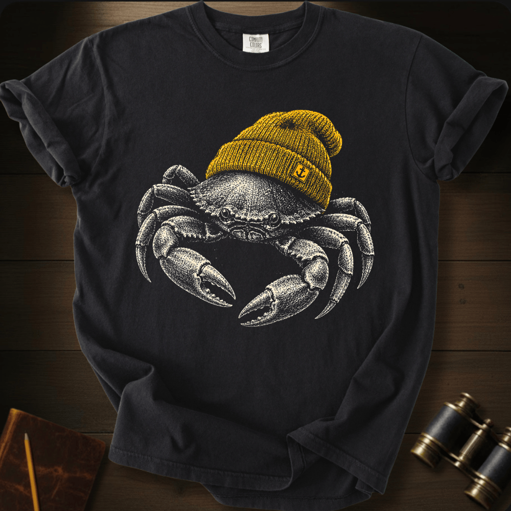 Crab With Beanie T-shirt