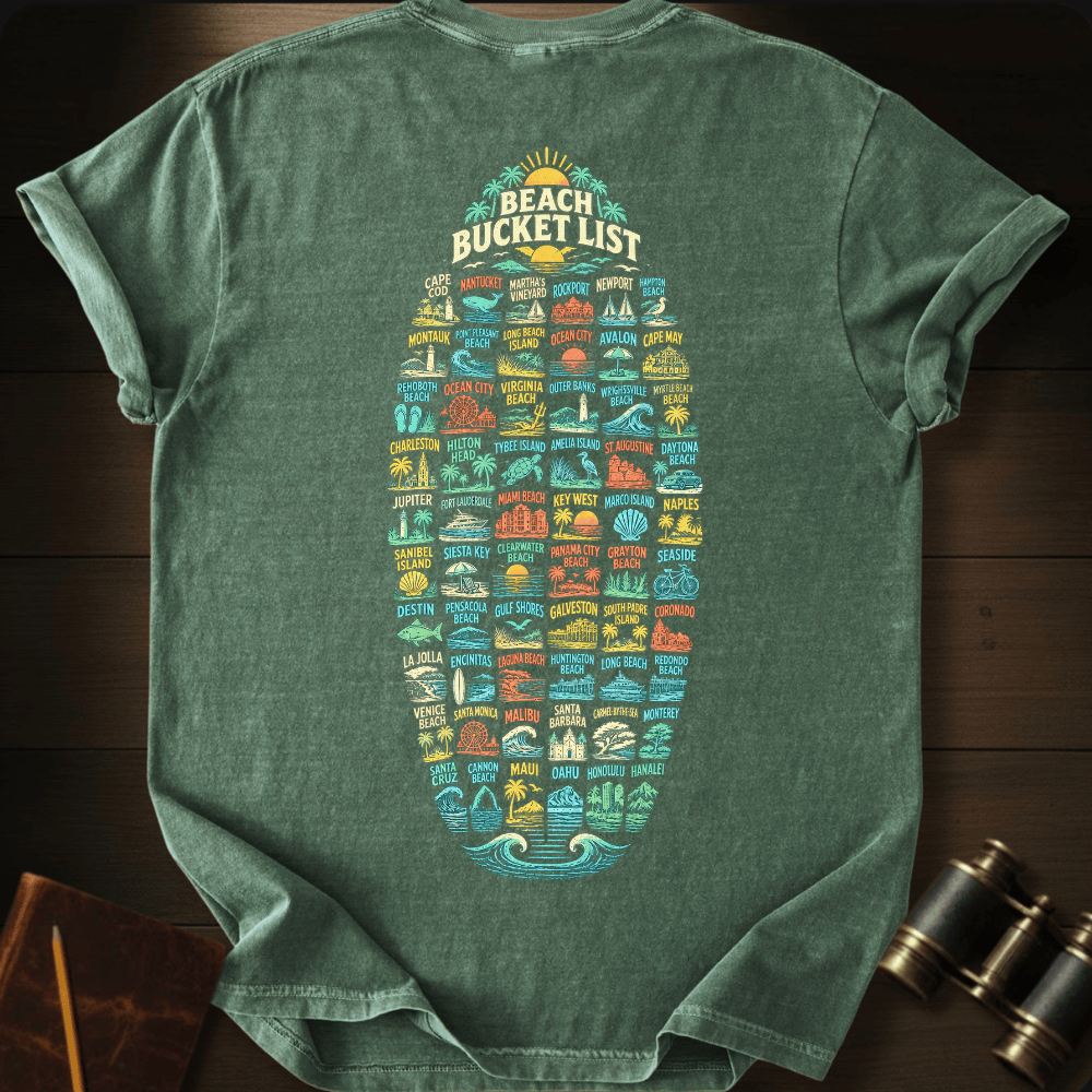 The Beach Bucket List T-shirt