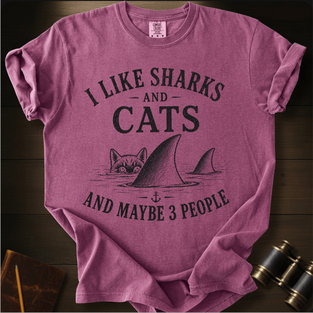 I Like Sharks and Cats T-shirt