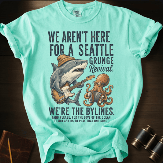 Grunge Revival shark graphic on a Comfort Colors t-shirt – Full Sail Marine ocean apparel