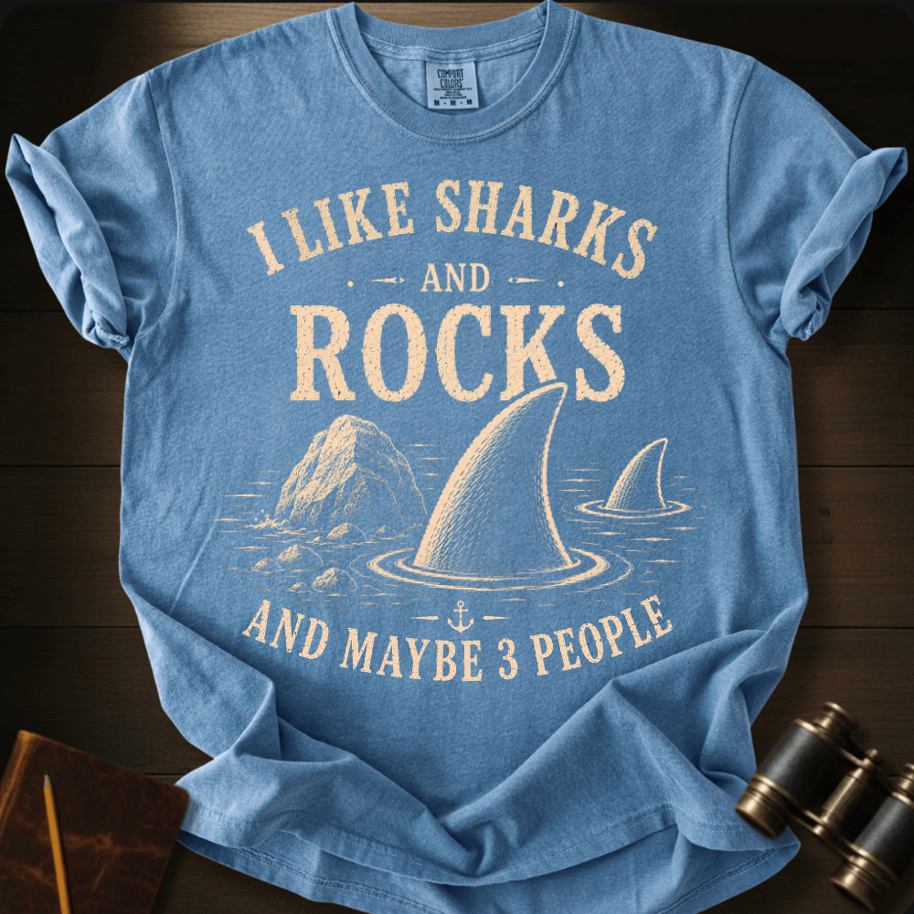 I Like Sharks and Rocks T-shirt