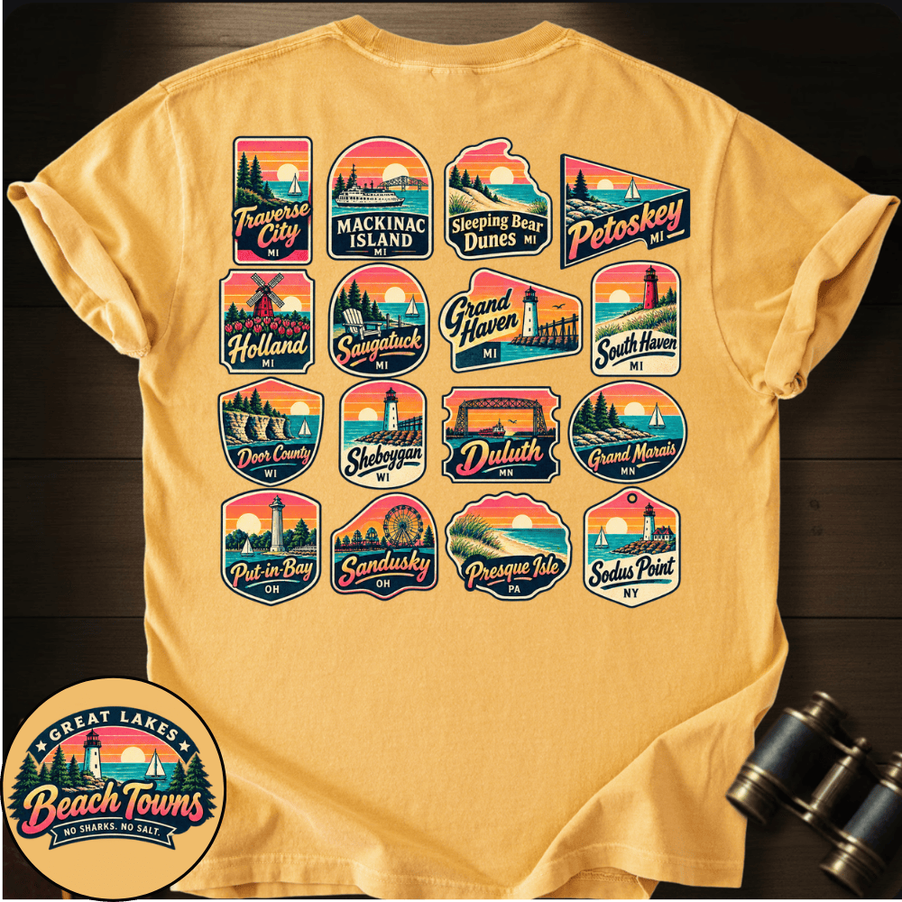Great Lakes Beach Towns T-shirt