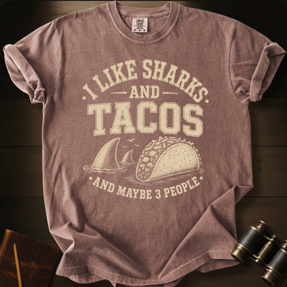I Like Sharks and Tacos T-shirt