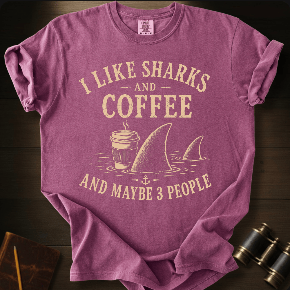 I Like Sharks and Coffee T-shirt