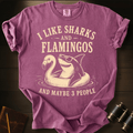I Like Sharks and Flamingos T-shirt