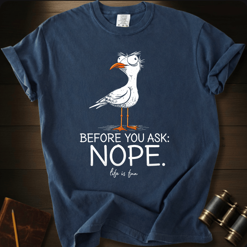 Nope sea creature graphic on a Comfort Colors unisex tee – Full Sail Marine ocean apparel