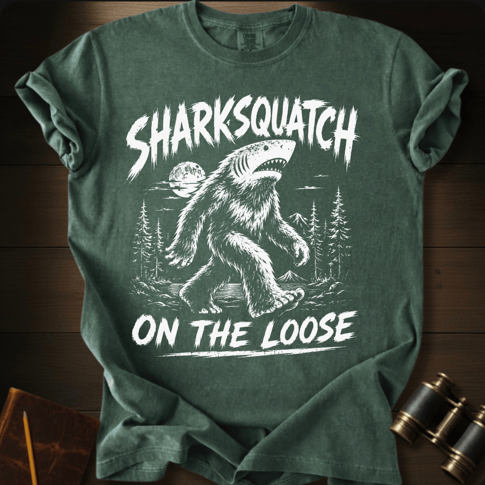 Sharksquatch On The Loose T-shirt
