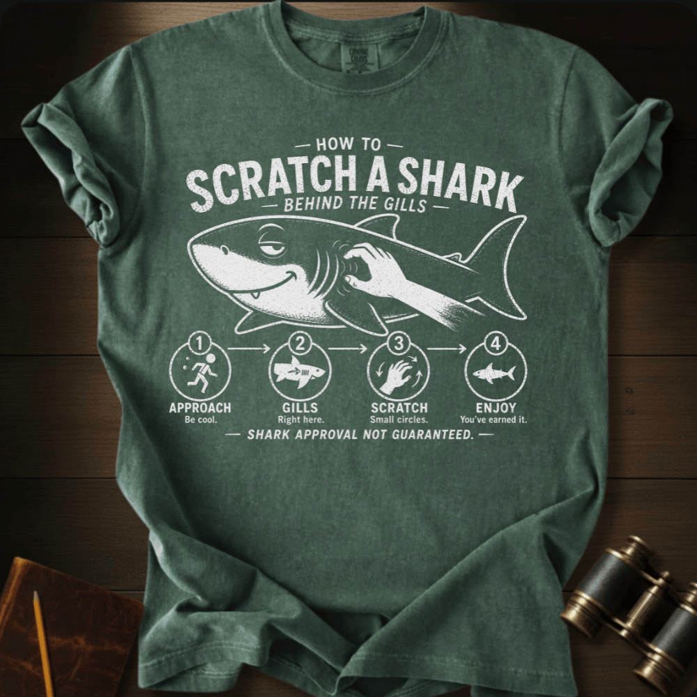 How to Scratch a Shark  T-shirt