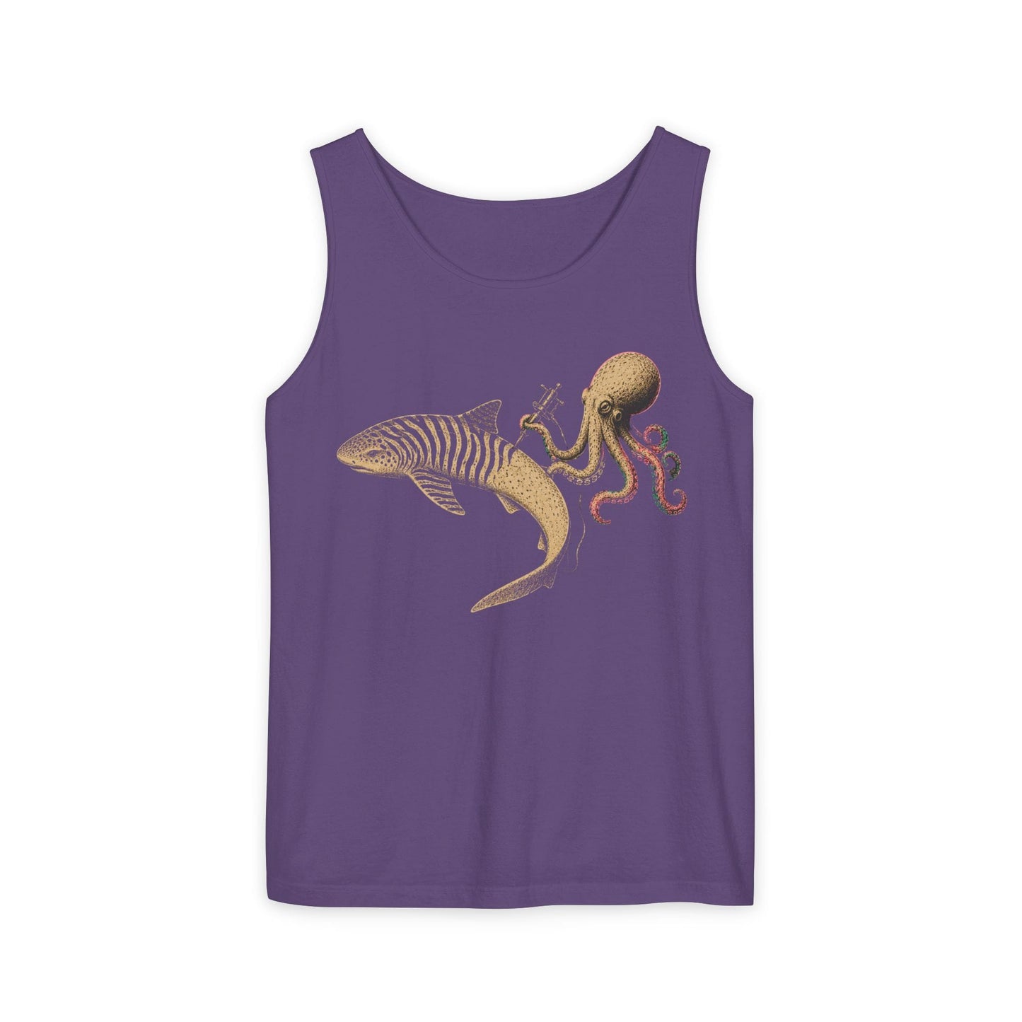 Shark Zebra Tattoo Tank Top