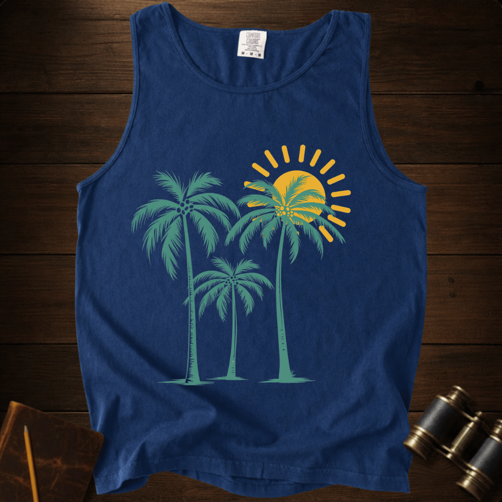 Palm Trees Sunrise Tank Top