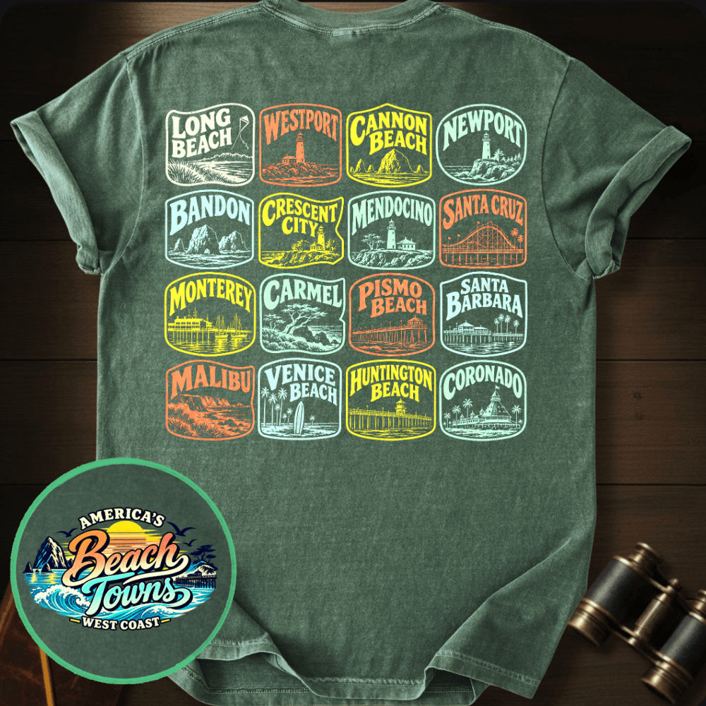 America´s West Coast Beaches T-shirt