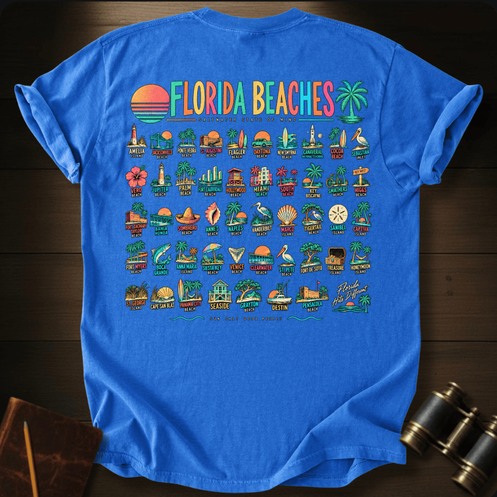 Florida Beaches Retro T-shirt
