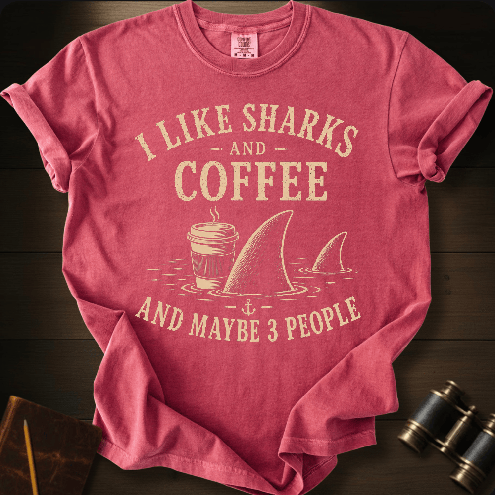 I Like Sharks and Coffee T-shirt