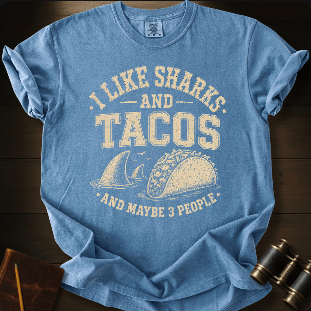I Like Sharks and Tacos T-shirt